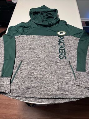 Women’s Green Bay Packers Green/Gray Pullover Hooded Jacket